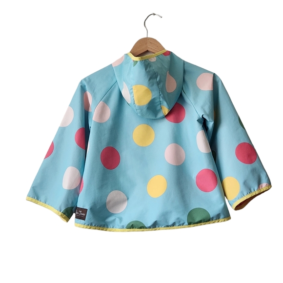 CLEARANCE Matilda Jane Raincoat Polka Dot Vinyl and Cotton with Hood Size 8 - Picture 13 of 16